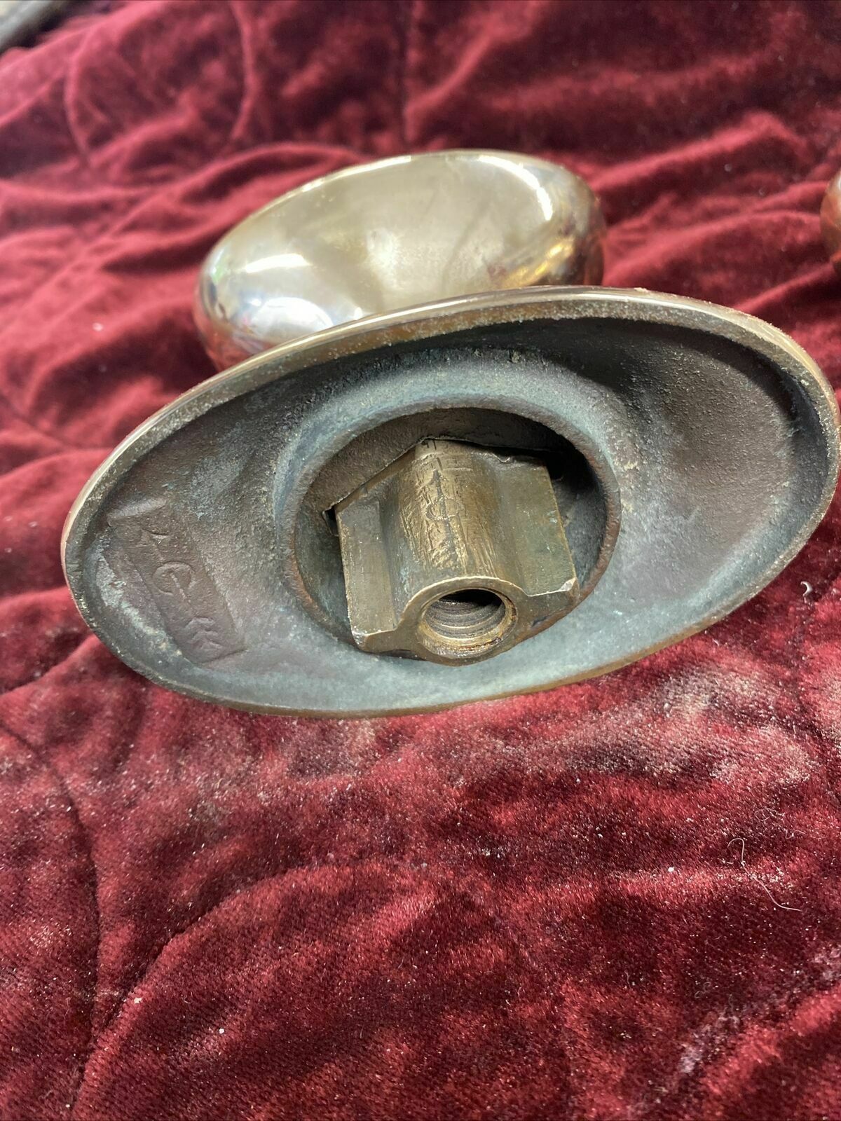 Large Antique Regency Georgian Bronze Door Knobs Reclaimed Period Metal Old 1830 photo buy