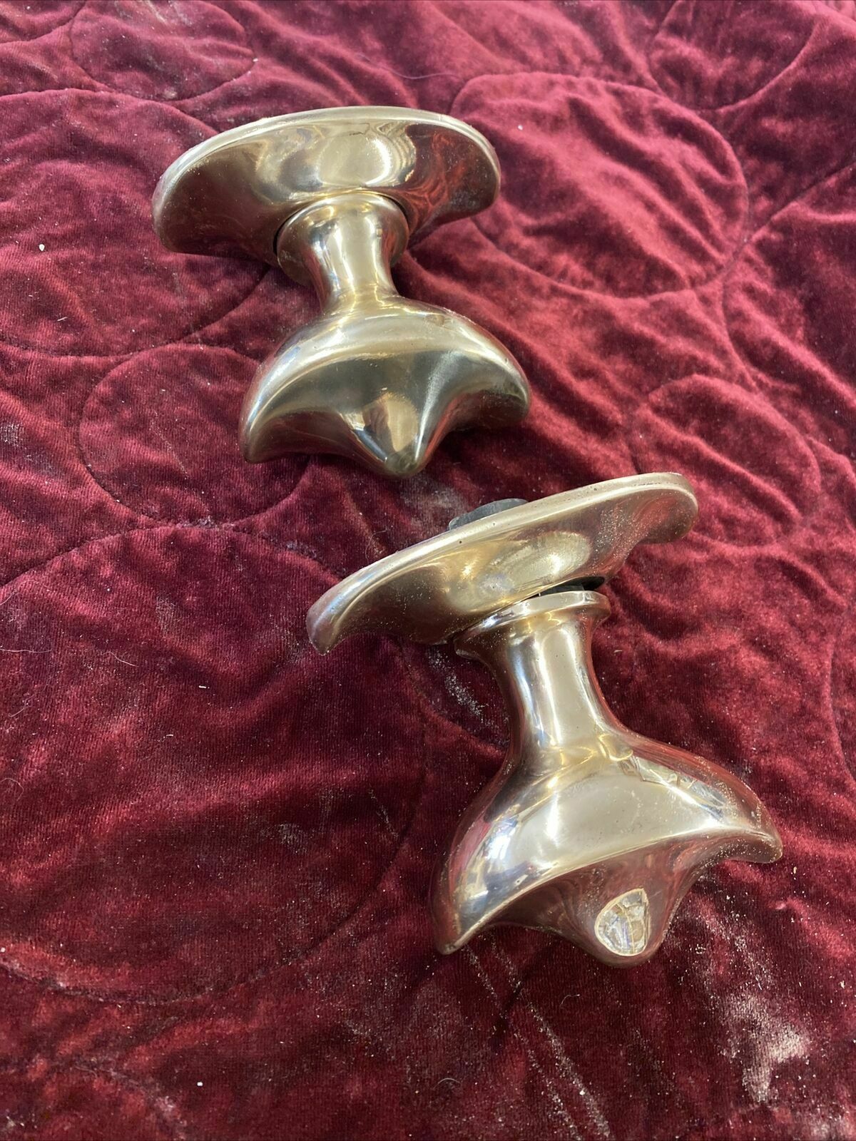 photo for sale Large Antique Regency Georgian Bronze Door Knobs Reclaimed Period Metal Old 1830
