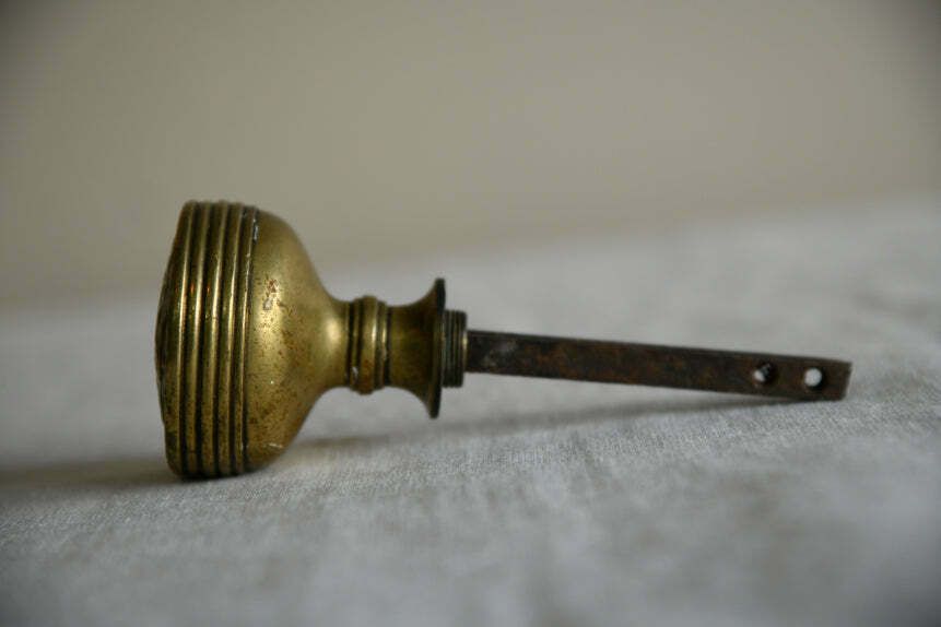 Antique Brass Door Handle, 1800s photo Home Fixtures