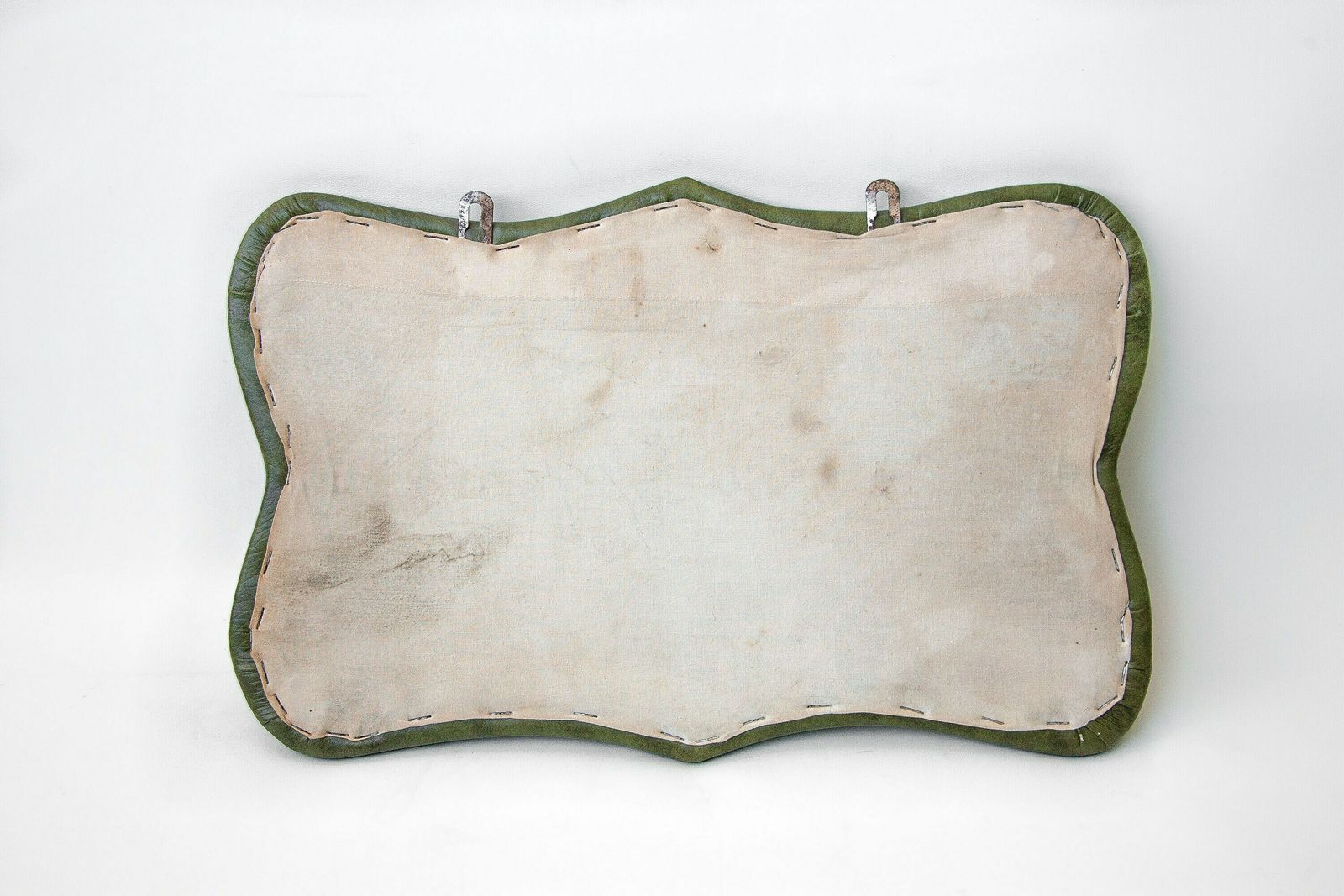 photo for sale Vintage Skai Coat Rack/Coat/Vesti/Similar Green Leather/Crochet/Brass Alloy Patère/Dressing/Wall Coat Rack/Hookshome Decor