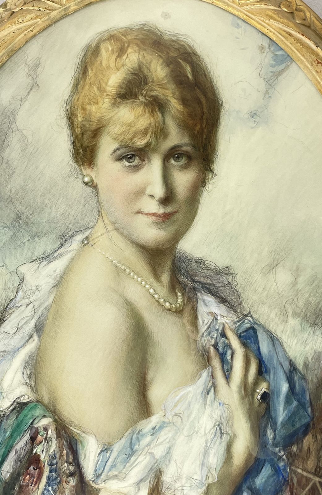 Watercolour Of A Lady By Fernand Toussaint (Belgian, 1873 1956) photo Art
