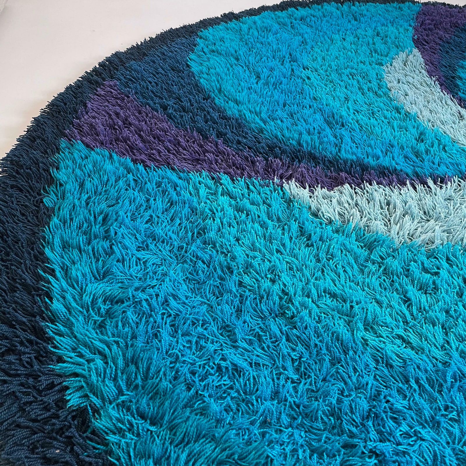 Textiles Extra Large Original Scandinavian High Pile Rya Rug By Ege Taepper, 1970s photo