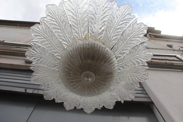 Amazing Fantastic Chandelier Murano Art Glass 1970s Flower photo furniture