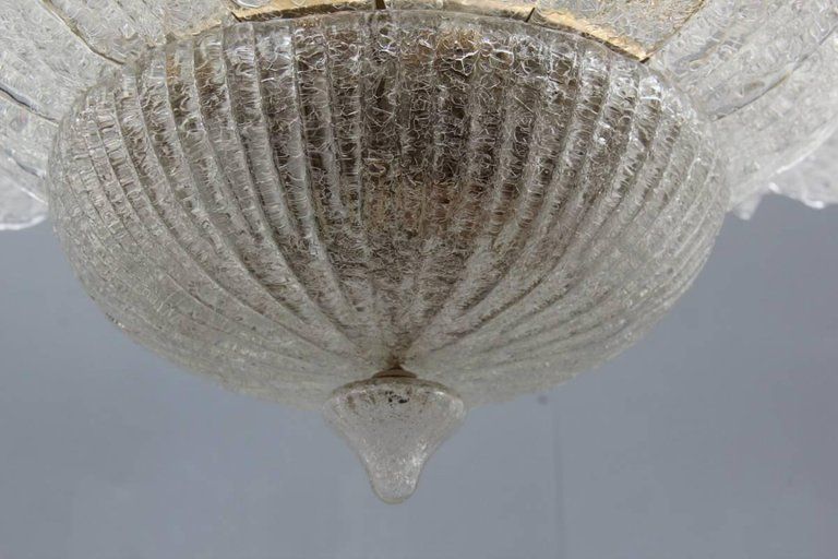 Amazing Fantastic Chandelier Murano Art Glass 1970s Flower photo Lighting