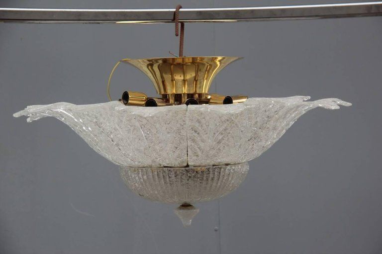 Amazing Fantastic Chandelier Murano Art Glass 1970s Flower photo vinterior