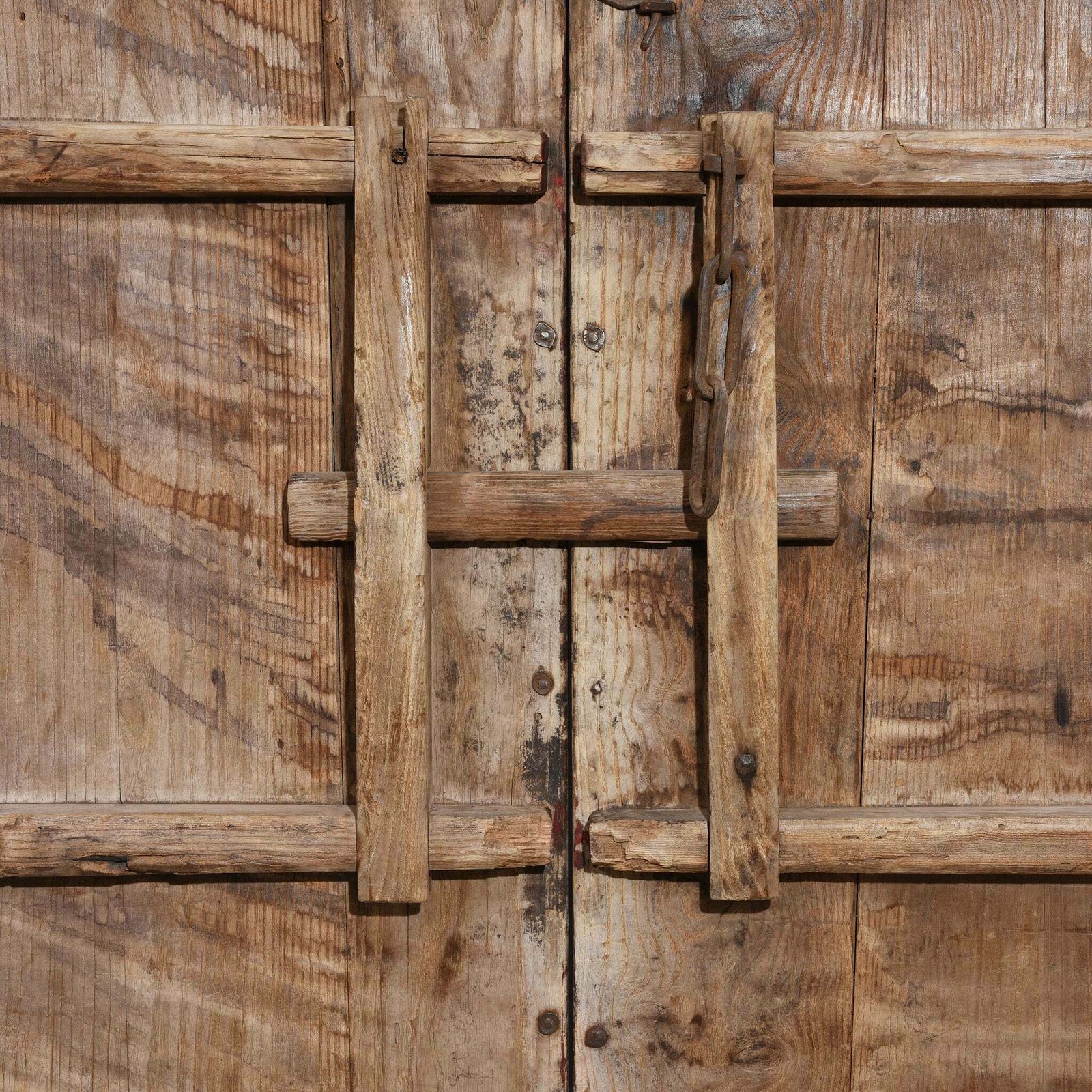 Iron Bound Elm Doors From Shanxi Province   19thc photo buy