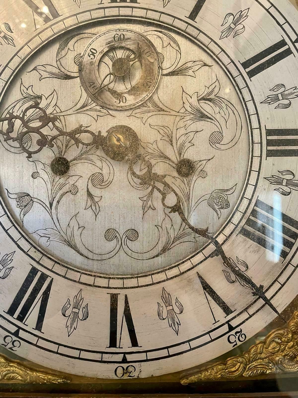 Antique George III Quality Eight Day Brass Face Oak Longcase Clock photo vinterior
