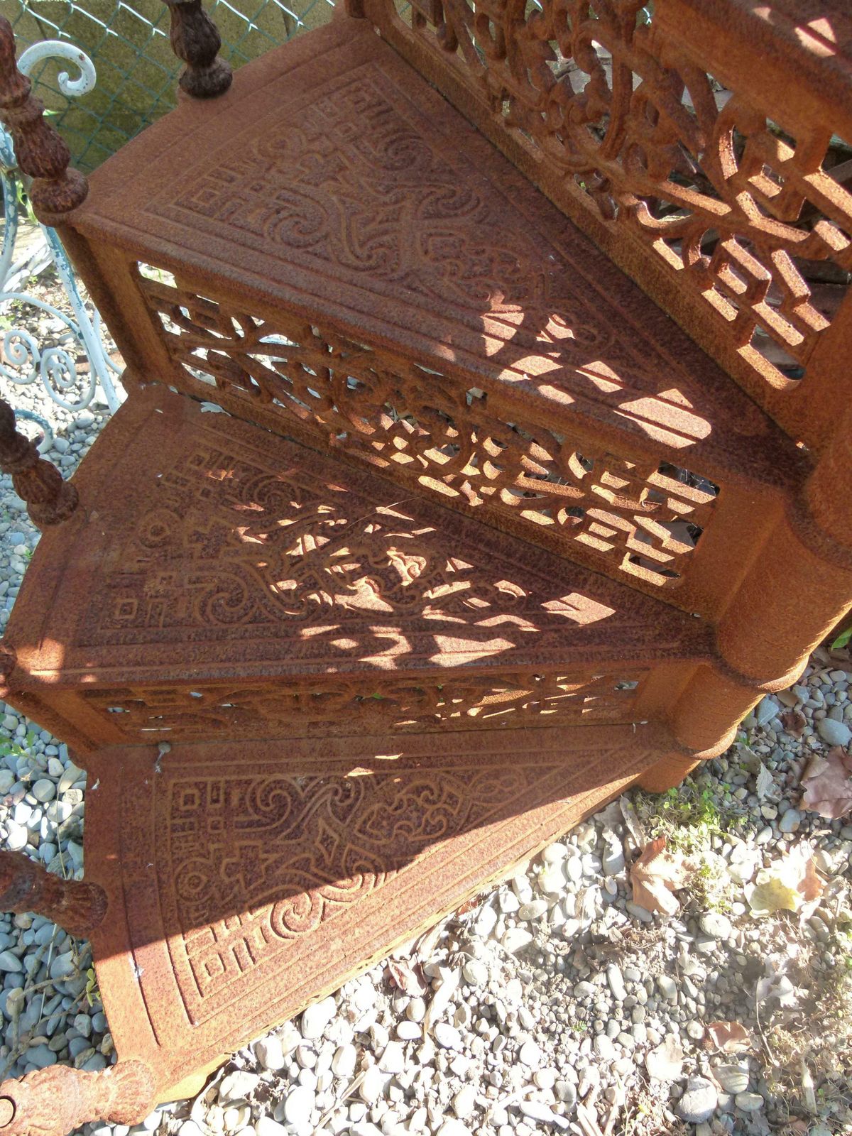 20th Century Art Nouveau Style Iron Spiral Staircase photo buy