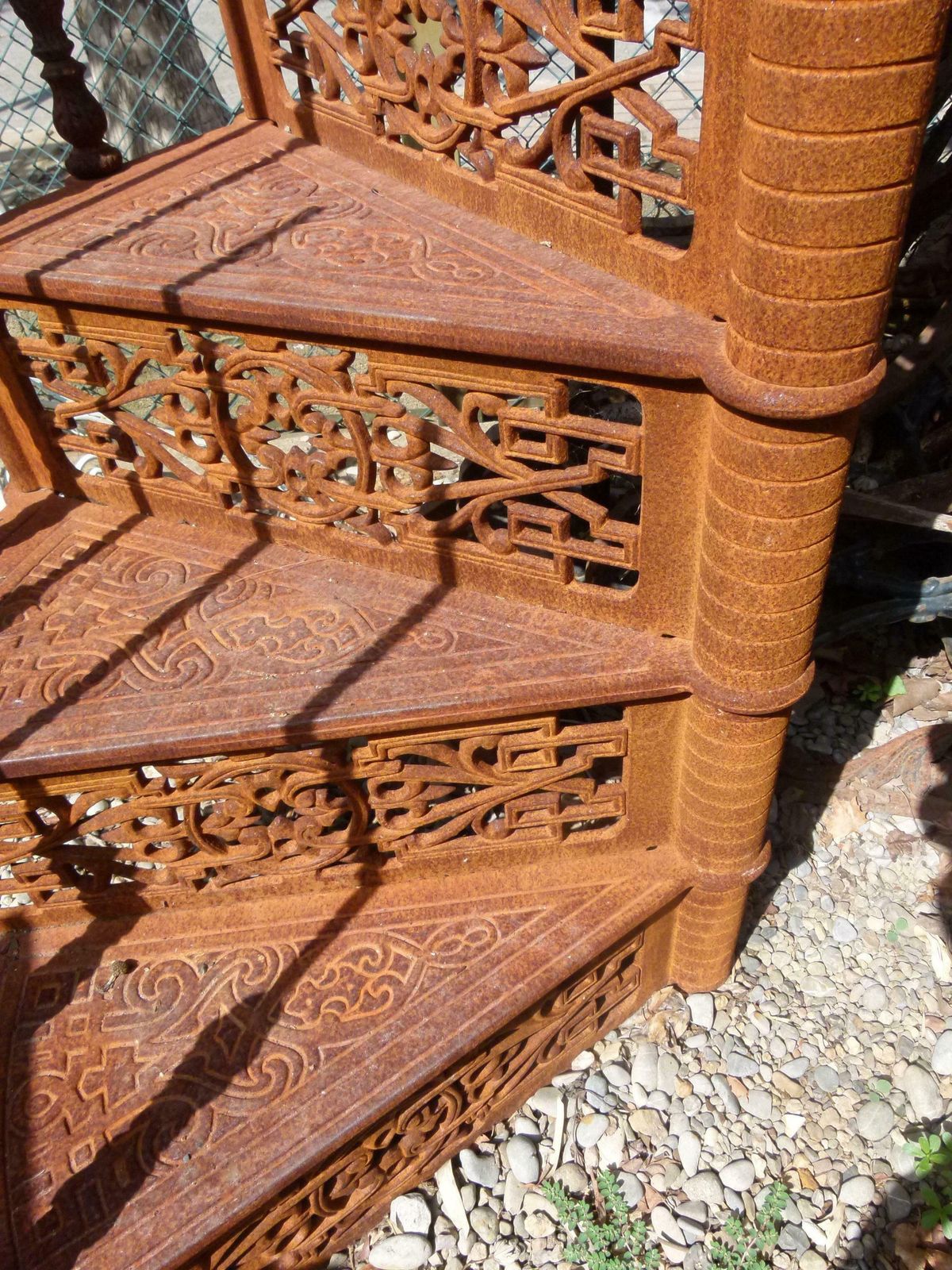 photo vinterior 20th Century Art Nouveau Style Iron Spiral Staircase