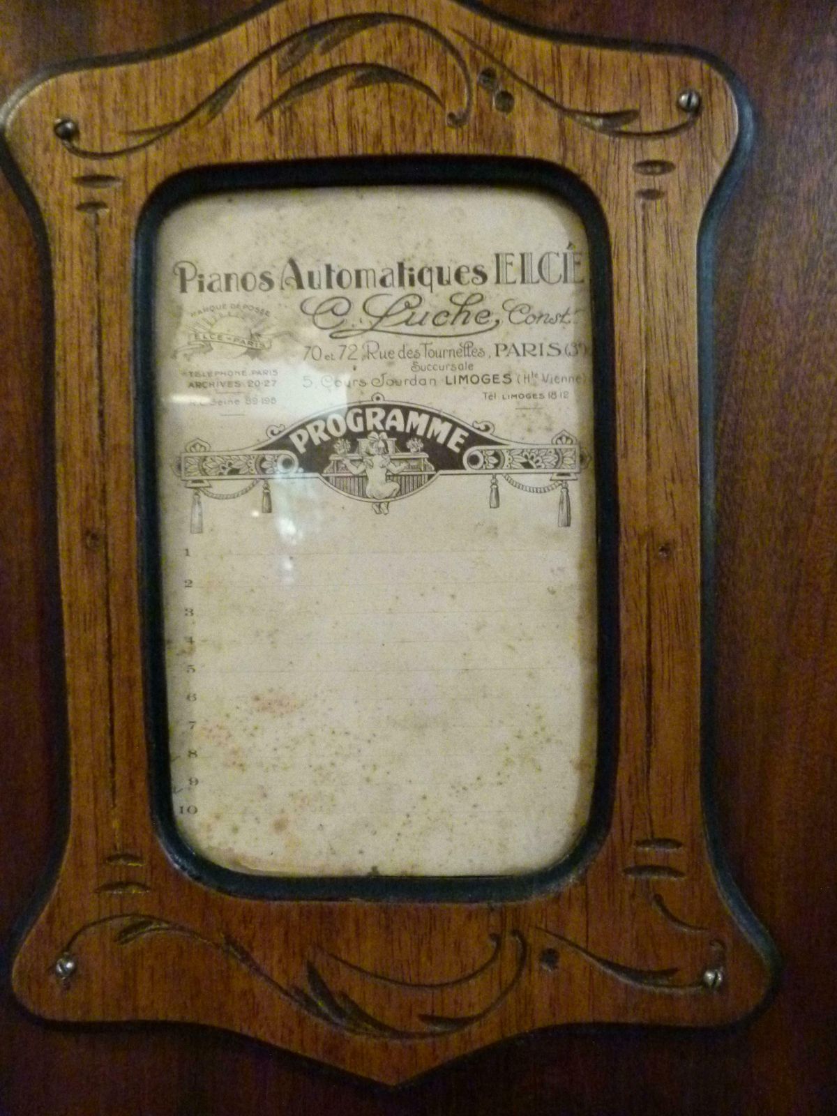 photo furniture 20th Century Automathic Piano Pianola From France