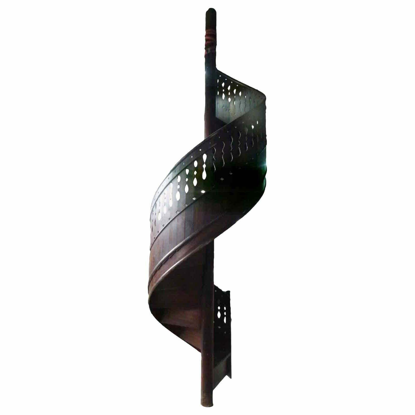 Early 20th Century Spiral Wooden Staircase From Spain