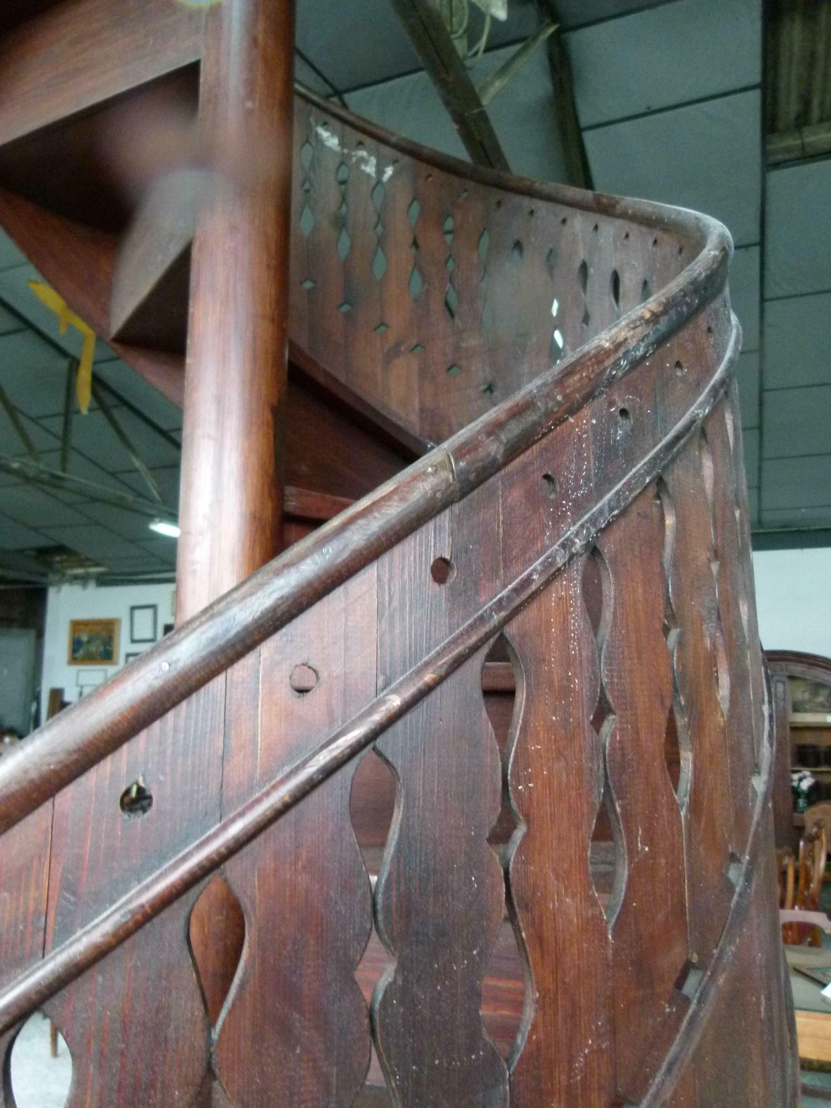 Early 20th Century Spiral Wooden Staircase From Spain photo 16058.0