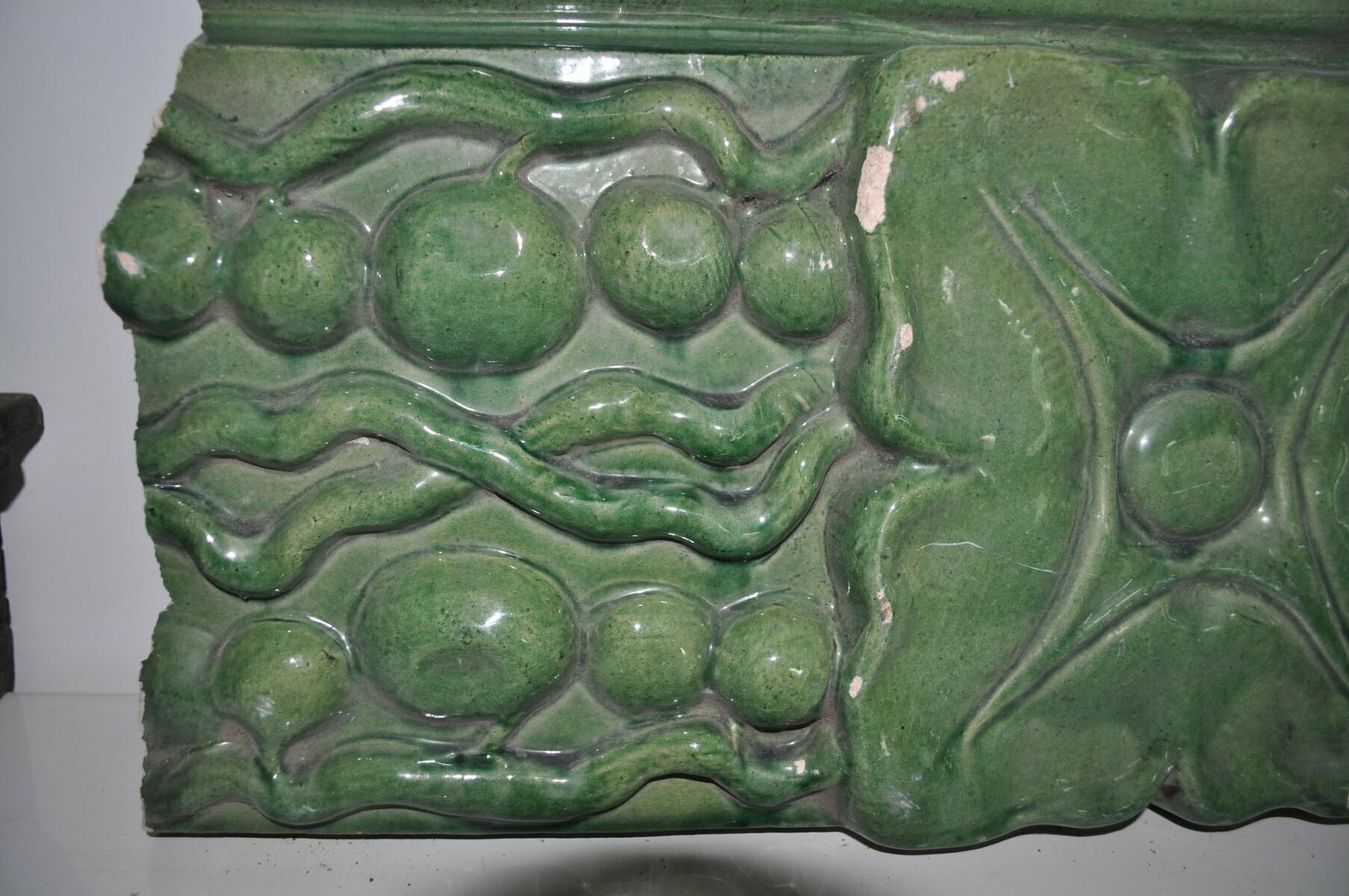 Hungarian Glaze Stove Tile, 1800s photo for sale