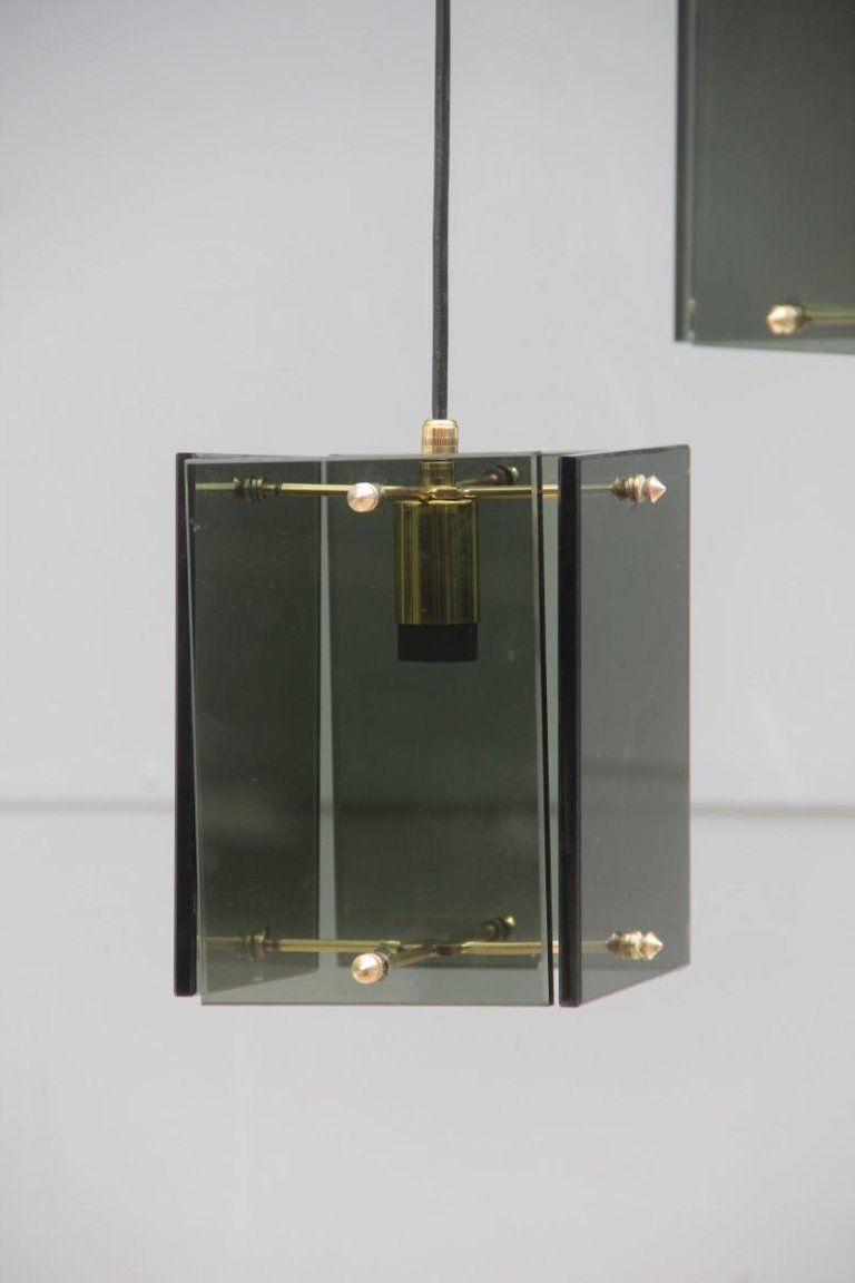 Mid Century Modern Italian Chandelier Brass Crystal Grey Gold Glass Often photo furniture