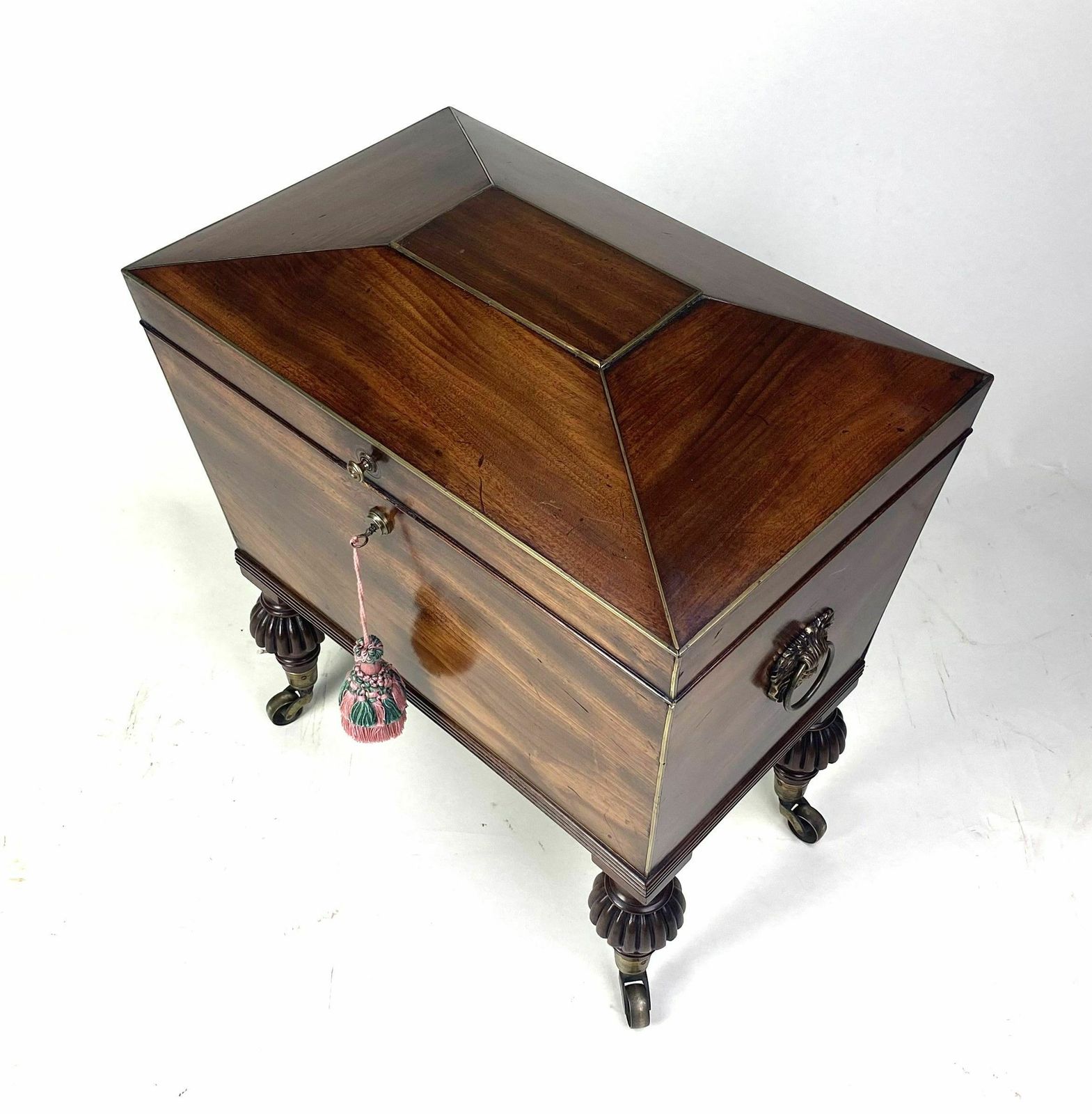 Small Regency Mahogany Sarcophagus Shaped Cellarette photo furniture