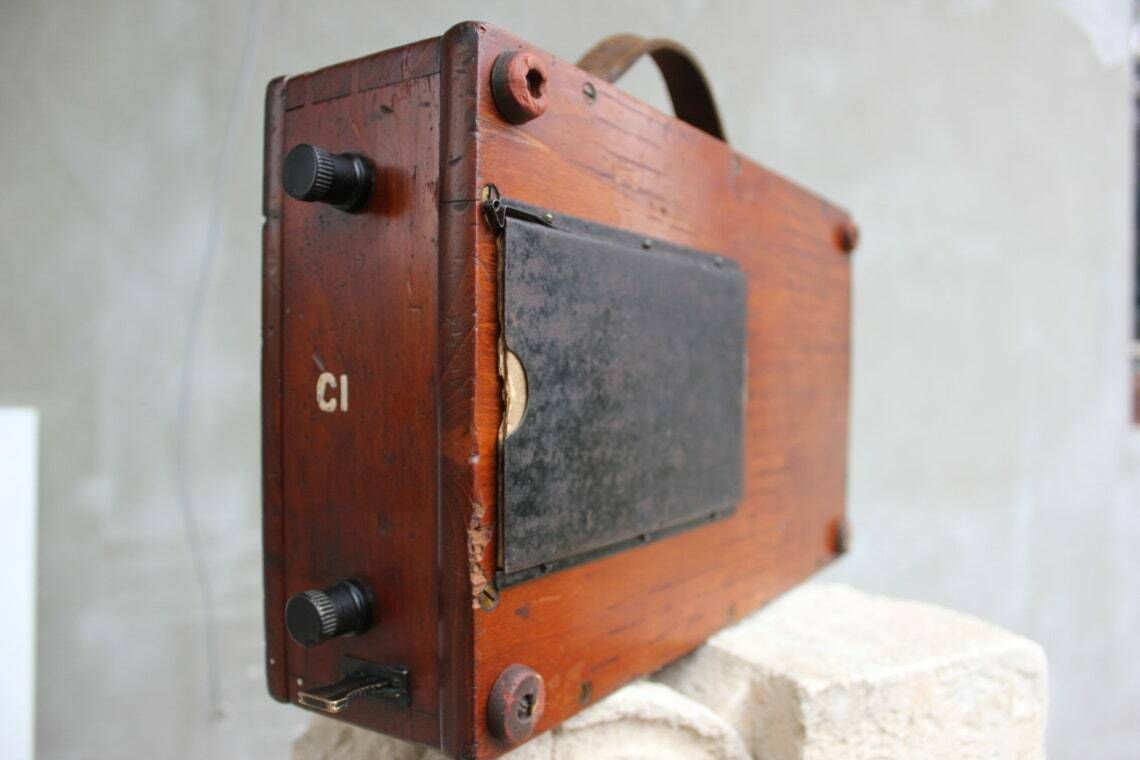 Vintage Rare Volt And Ammeter, Combined Measuring Device Made In England 30's Navigational Military Tool Collectible photo vintage