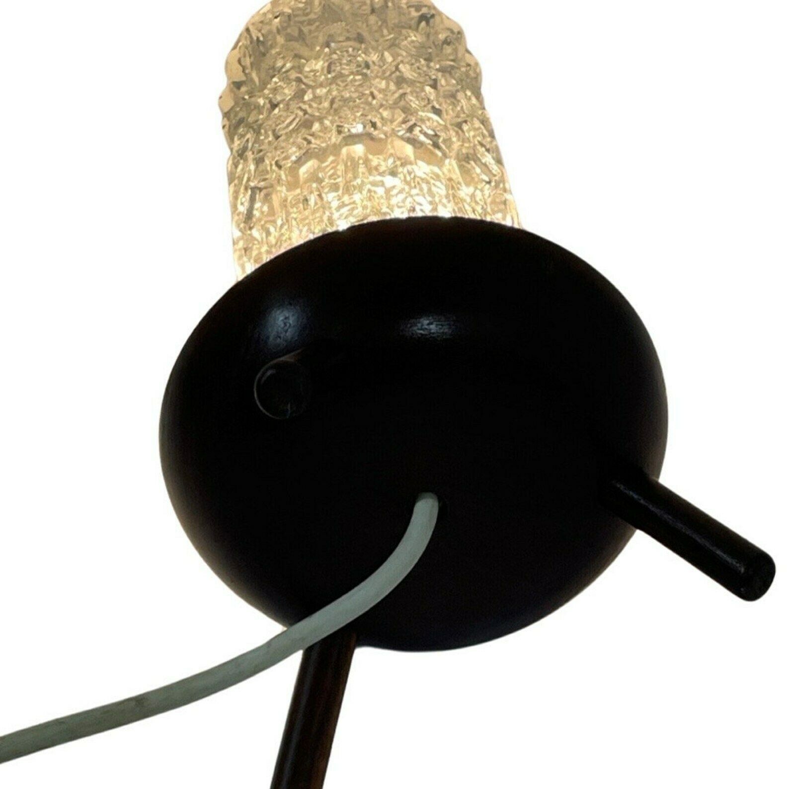 1950's   Table Lamp Of Teak Base And Glass Shade   Mid Century Modern photo buy