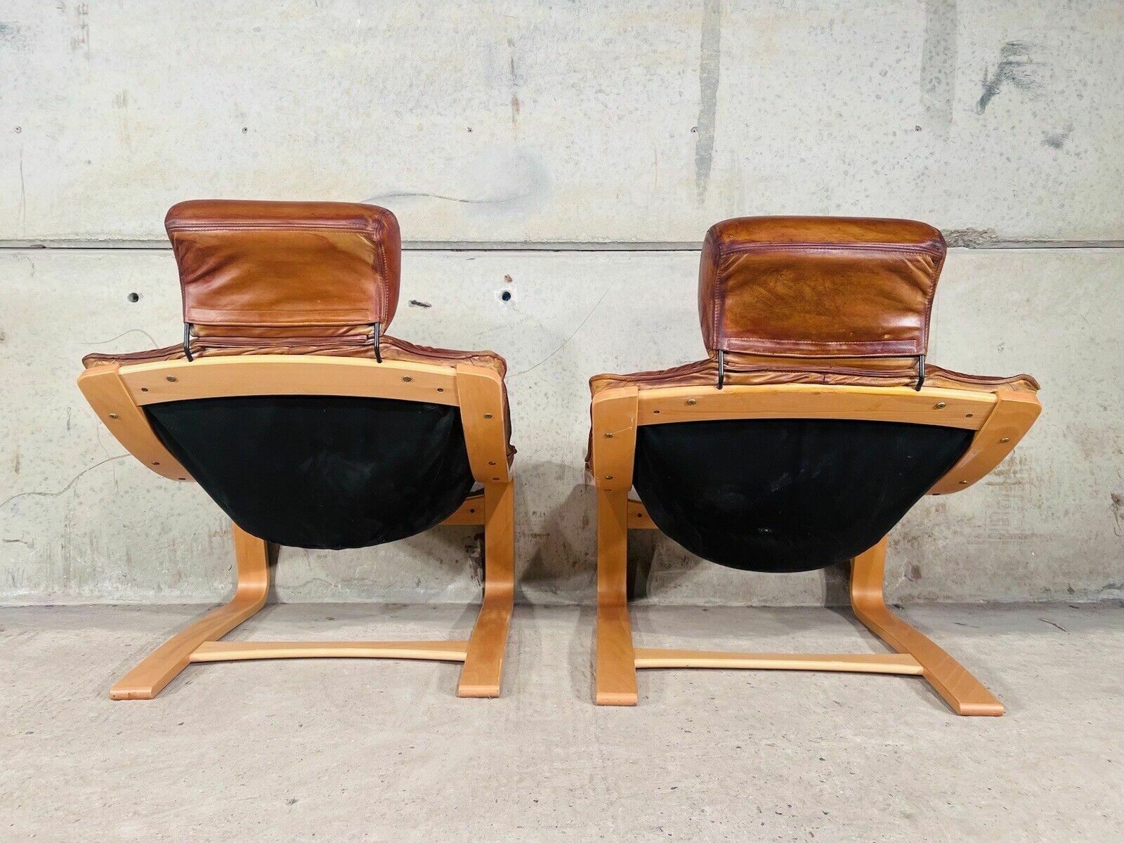 Pair Of Skippers Danish Kroken Tan Leather Chairs photo vinterior