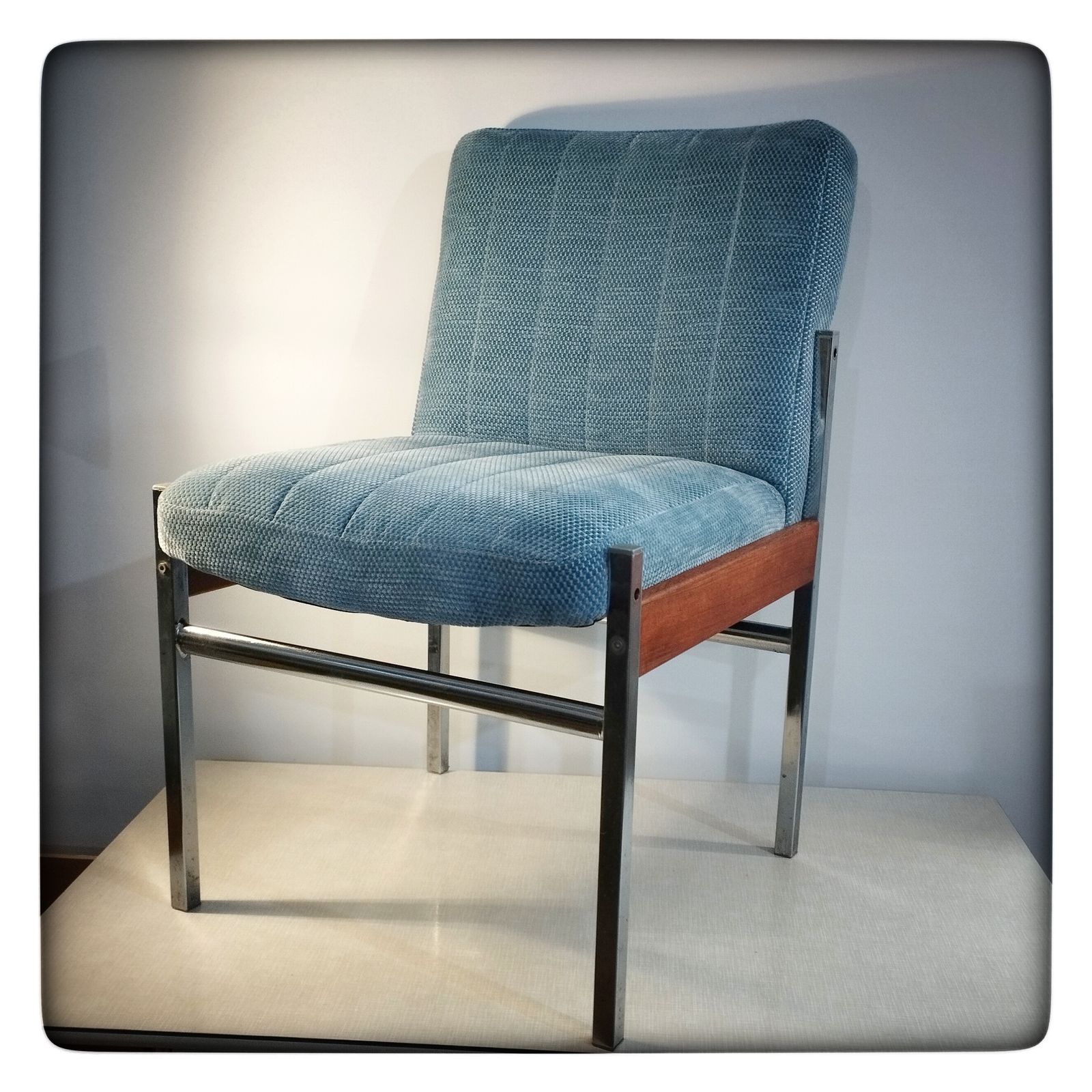 Pair Of 1970s Antocks Lairn Chrome And Teak Accent Chairs photo vinterior