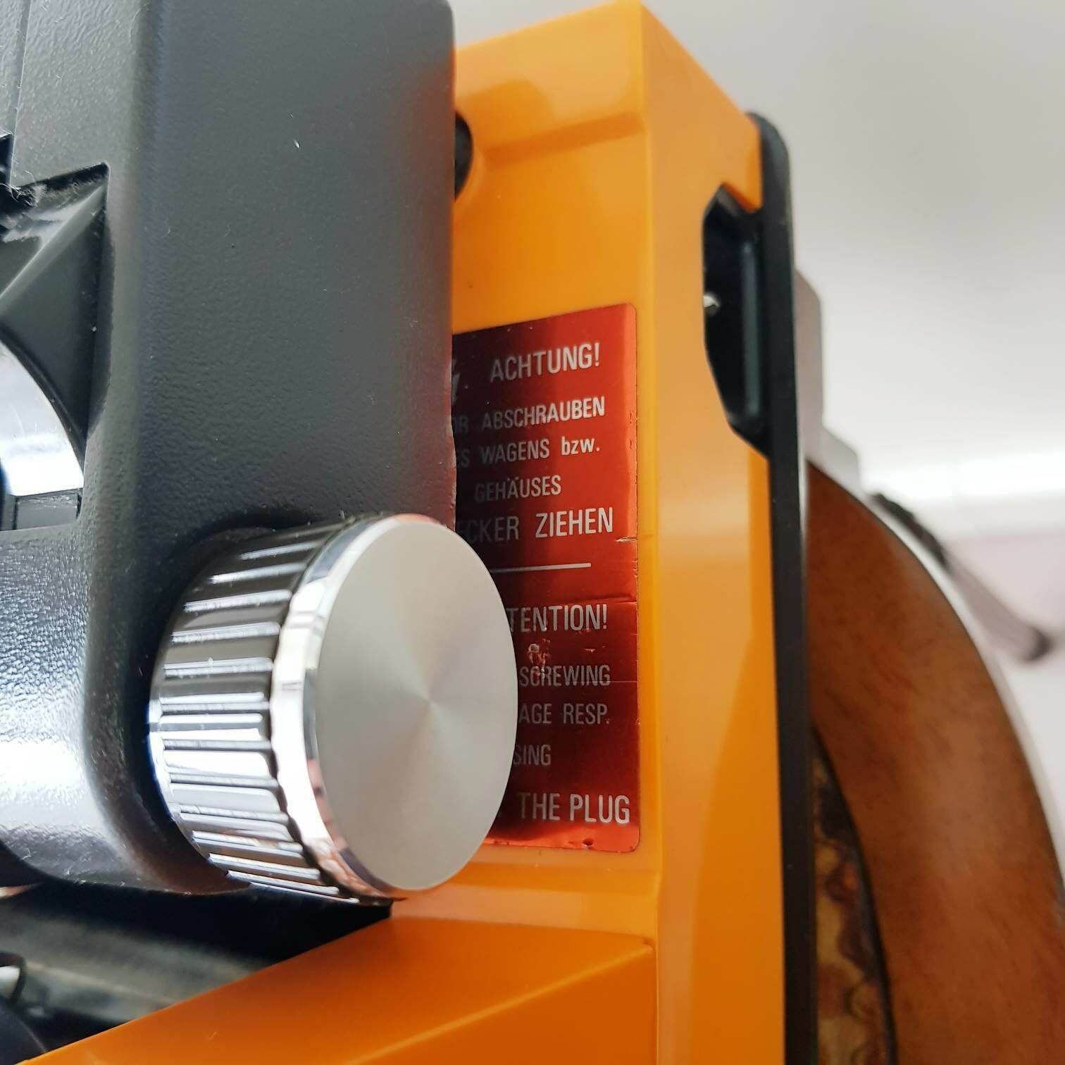 Vintage Typewriter Adler Gabriele 2000, Orange Electric Typewriter Made In Western Germany For Holland, Portable Typewriter photo vinterior