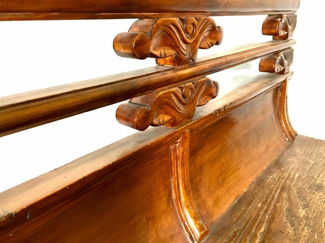 Antique Chinese Buddhist Temple / Opera Bench Elm Wood / 19th Century / C.1890 photo Furniture