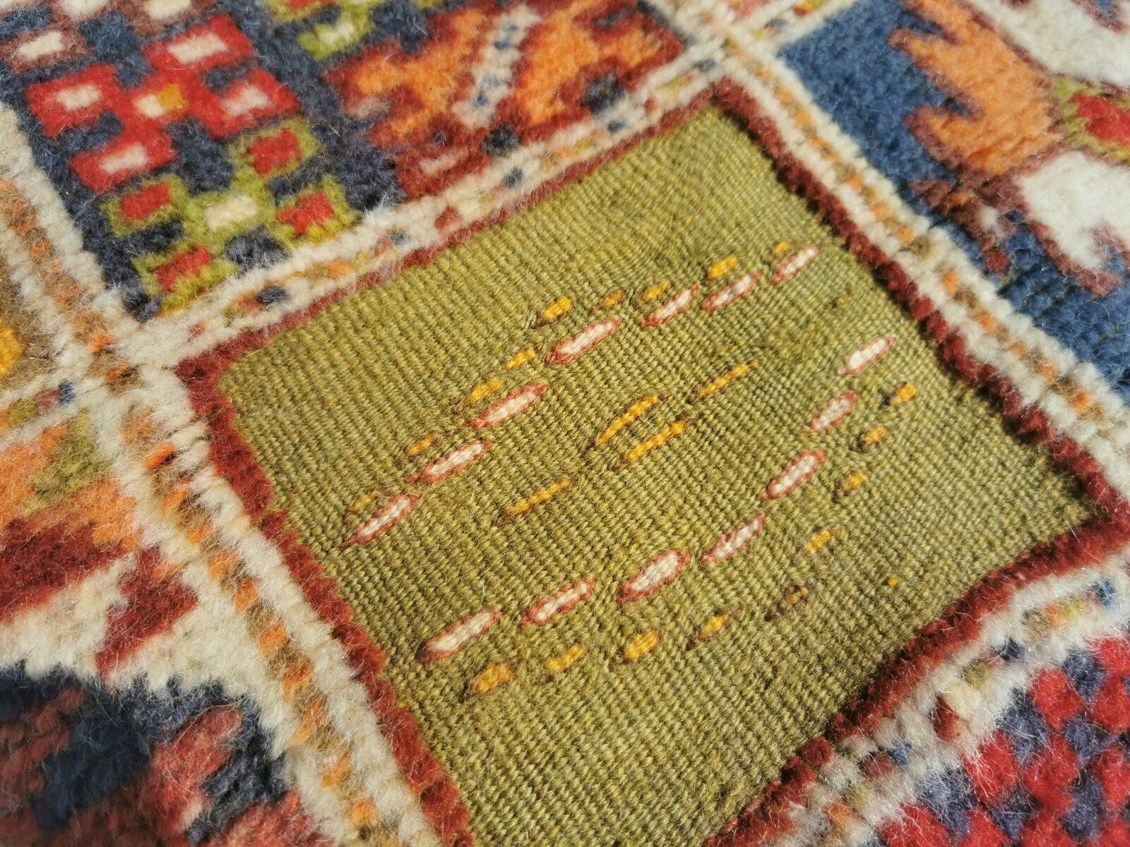 photo for sale R49  Colourful Moroccan Berber Rug. Tribal Carpet Mad Of Camel Wool