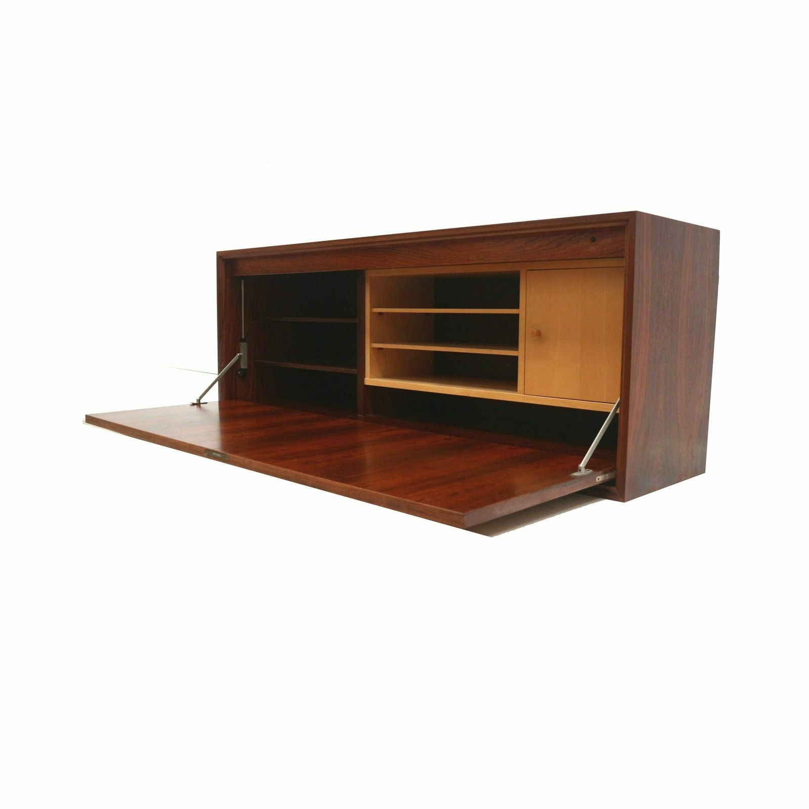 Vintage Rosewood Hanging Desk / Sideboard Made In The 60s photo furniture