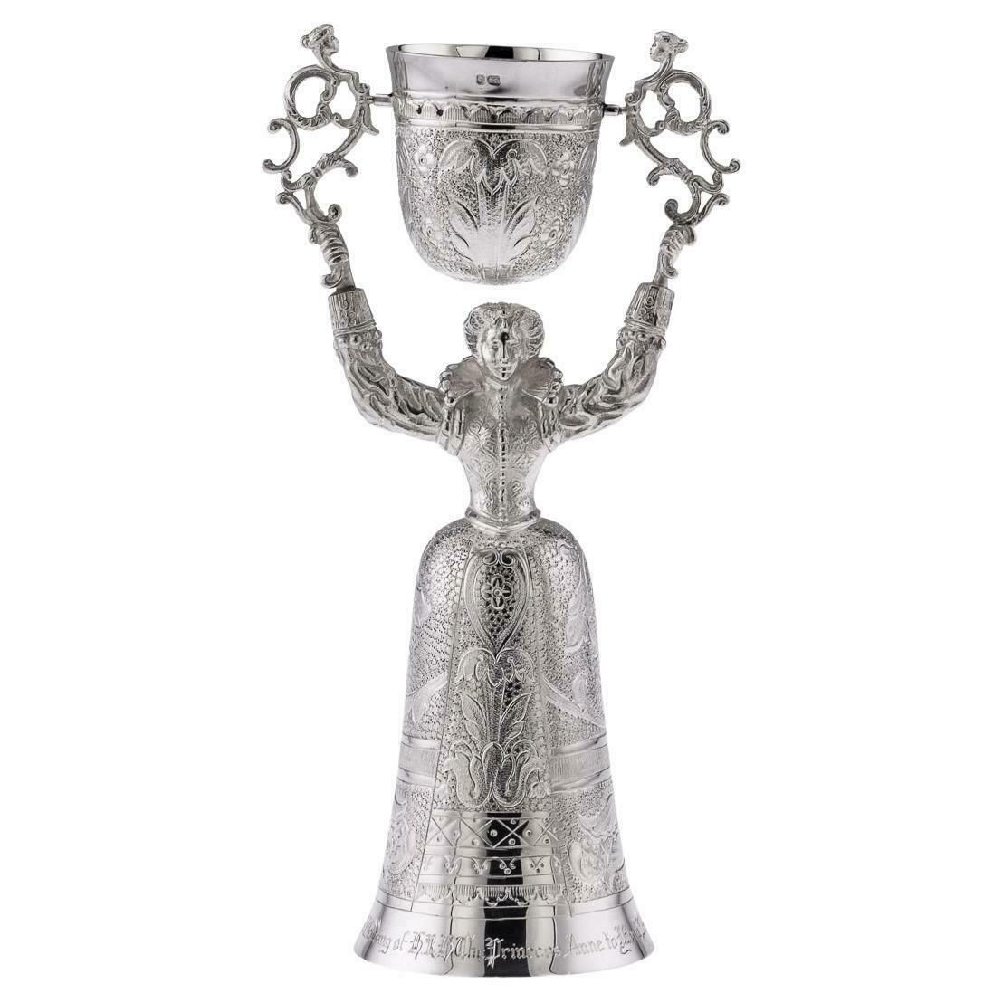 20th Century, Royal Wedding Solid Silver Wager Cup, London, C.1973