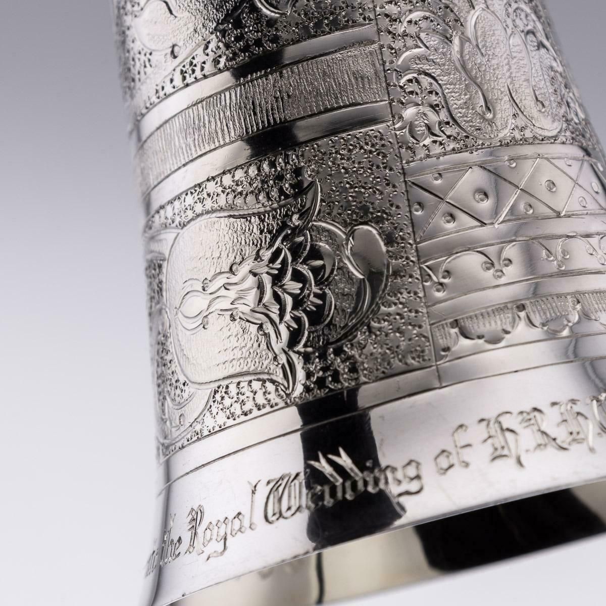 photo buy 20th Century, Royal Wedding Solid Silver Wager Cup, London, C.1973