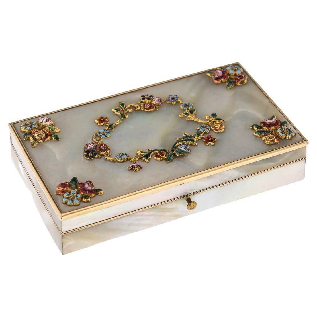 19th Century French Gold Mounted & Mother Of Pearl Etui Set, C.1870