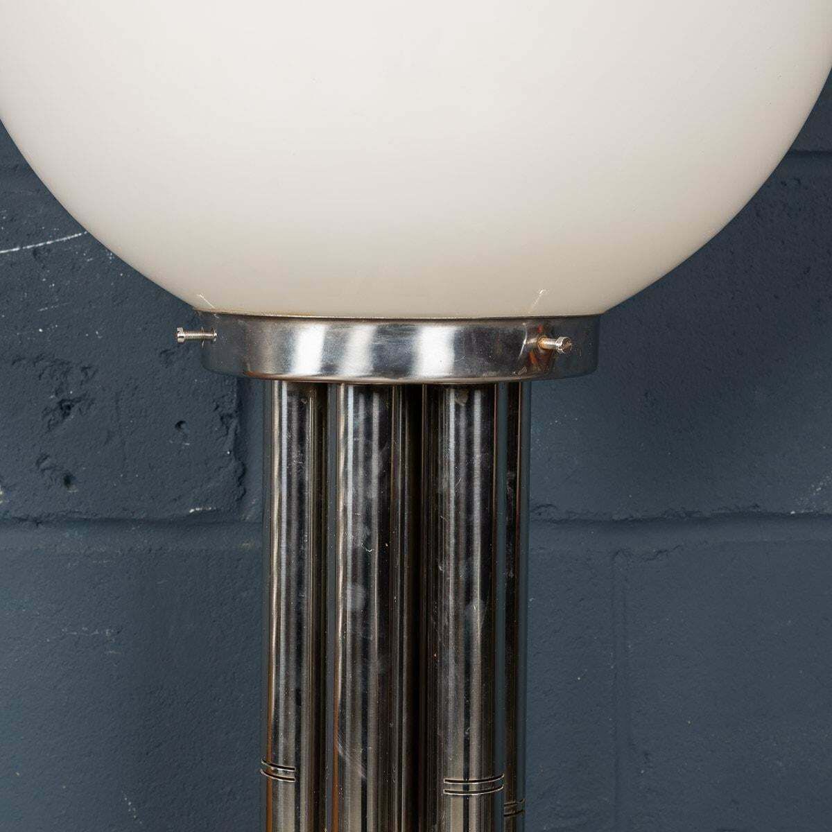 20th Century Floor Lamp With Hand Blown Venetian Glass Shade, Murano Italy photo buy