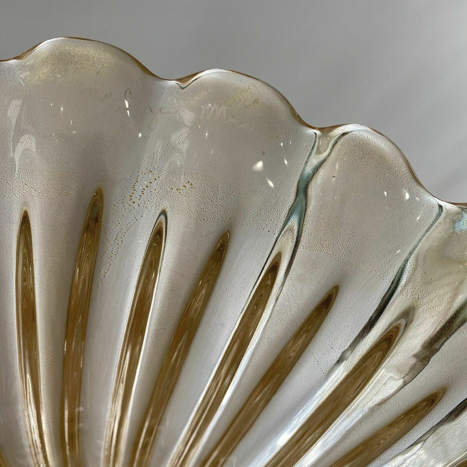 photo furniture Signed Archimede Seguso Murano Glass Floor Lamp Gold Italian Art Deco 1980s