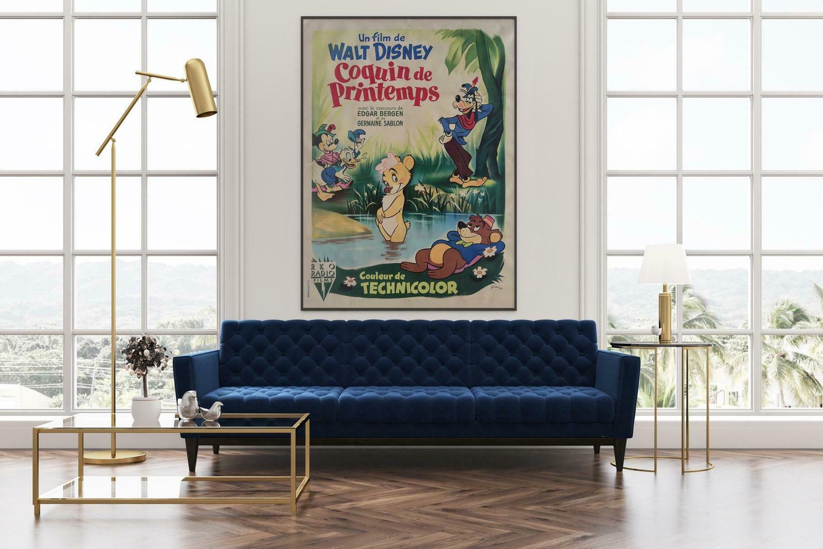 Fun And Fancy Free 1947 French Grande Film Movie Poster, Disney photo furniture