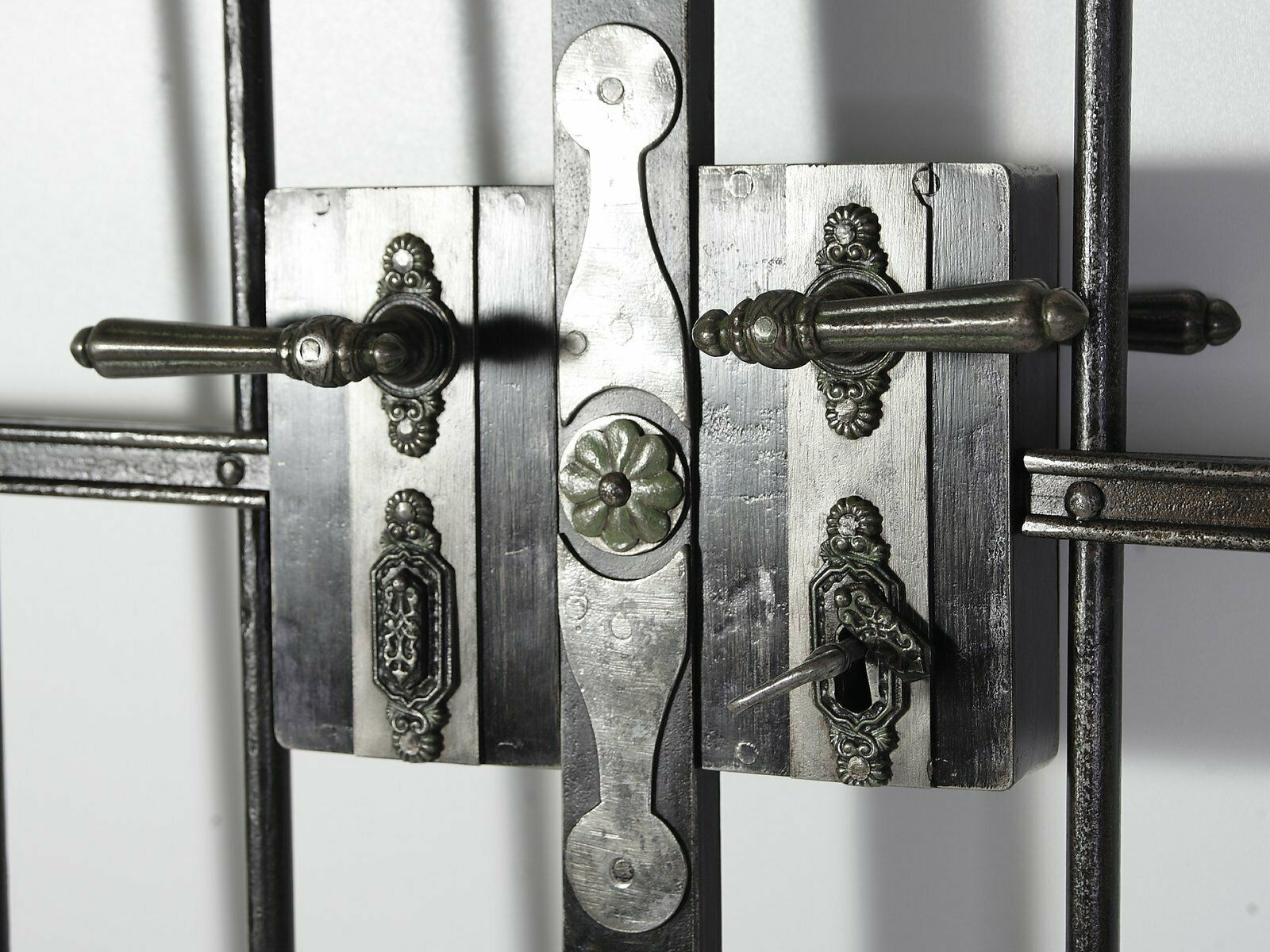 Antique Iron Wrought Double Doors, Bohemia, 1880s photo furniture