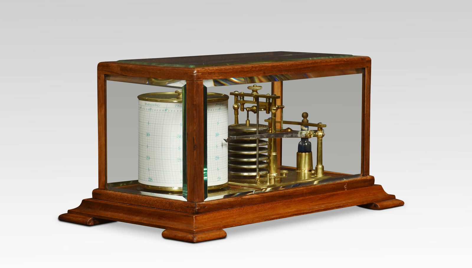 Walnut Cased Barograph By Depree And Young Ltd Exeter