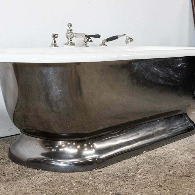 Reclaimed American Art Deco Style Polished Double Ended Bath photo furniture