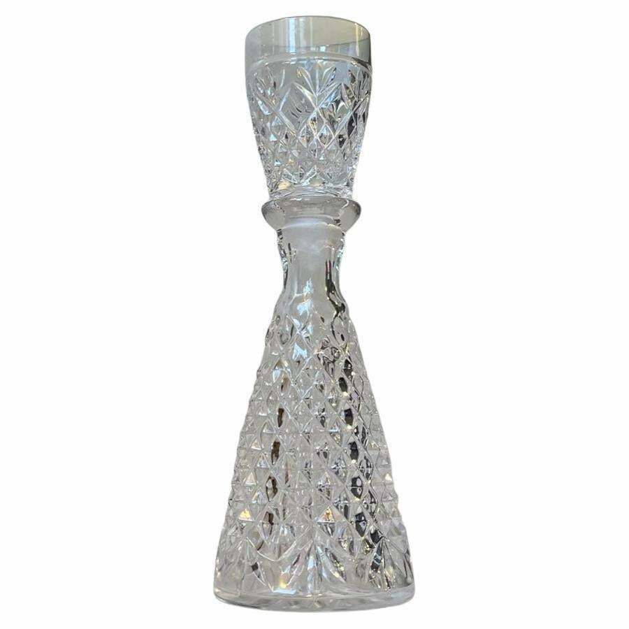 I Drink On My Own, Bohemian Cut Crystal Decanter, 1970s