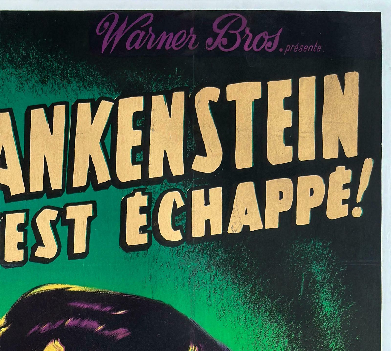 The Curse Of Frankenstein 1957 French Grande Film Movie Poster, Jean Mascii photo Art