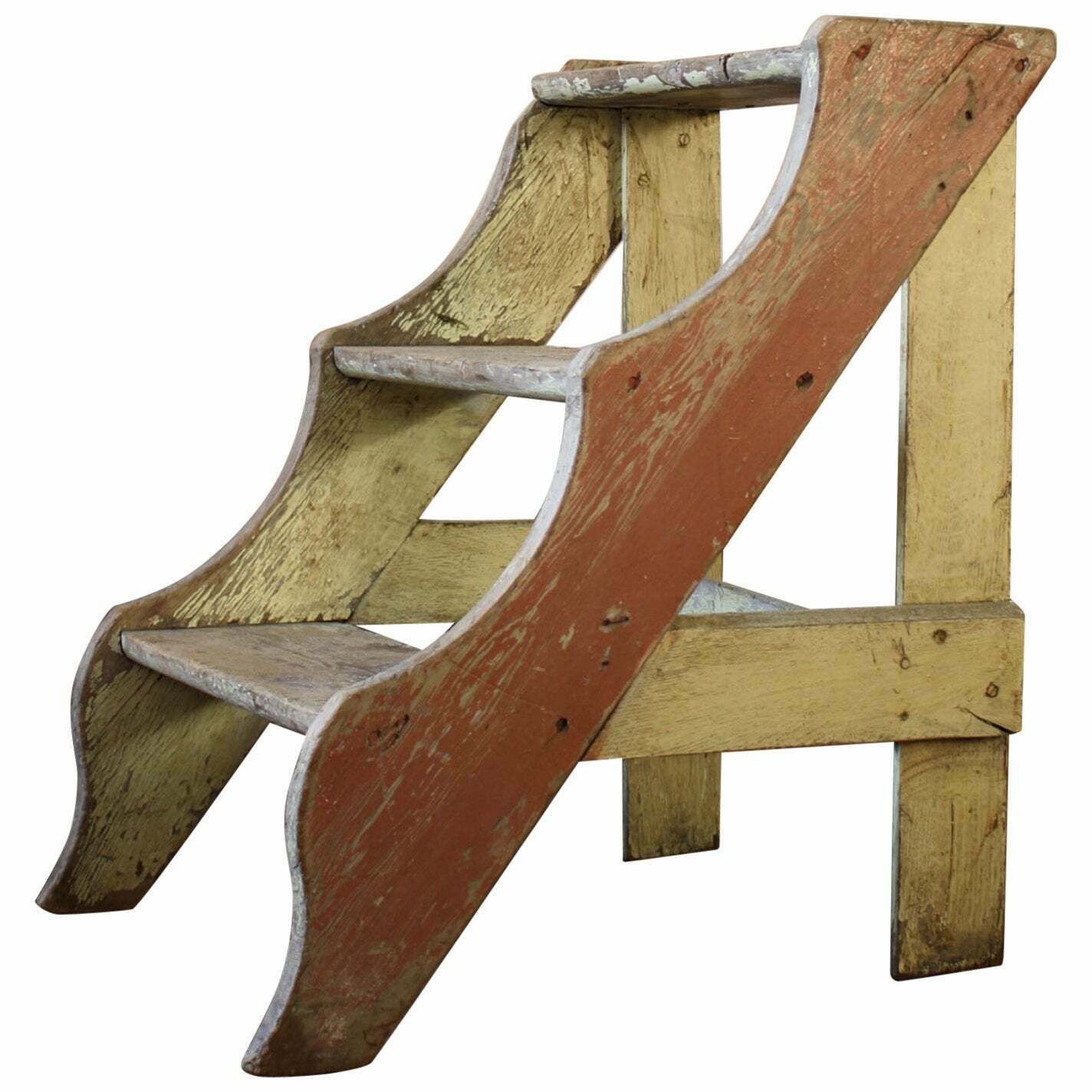 Early 20th Century Pine Primative Gypsy Steps Fairground Carnival Folk Art