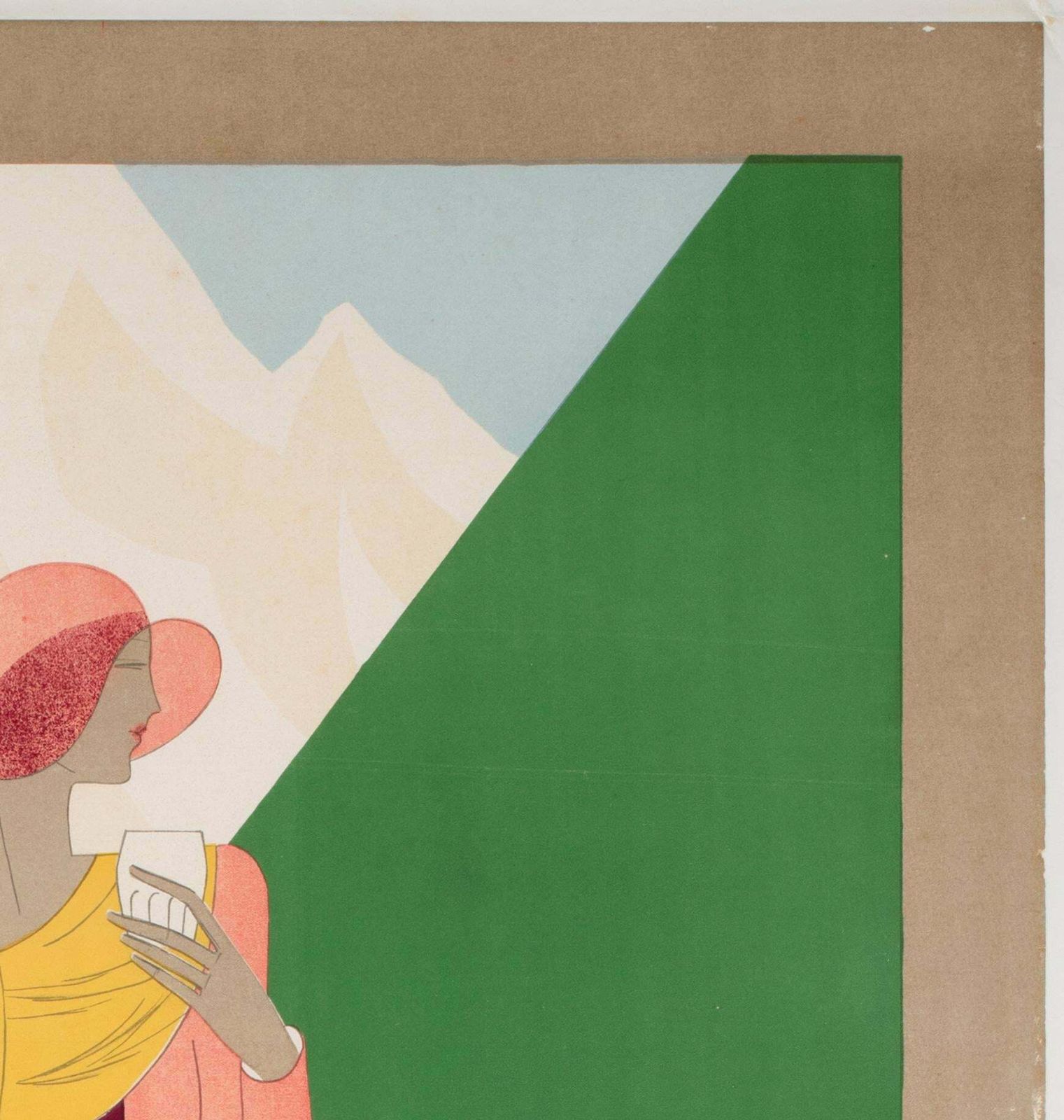 Brides Les Bains 1929 French Railway Travel Advertising Poster, Leon Benigni photo Art