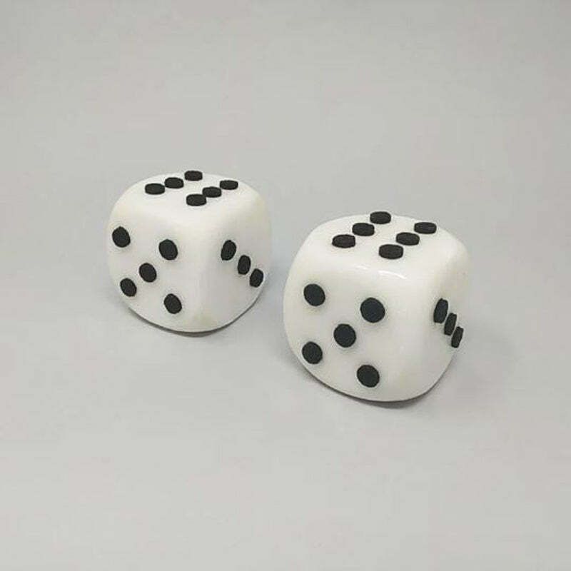 1970s Stunning Pair Of Big Italian Marble Dices. Made In Italy photo Home Decor