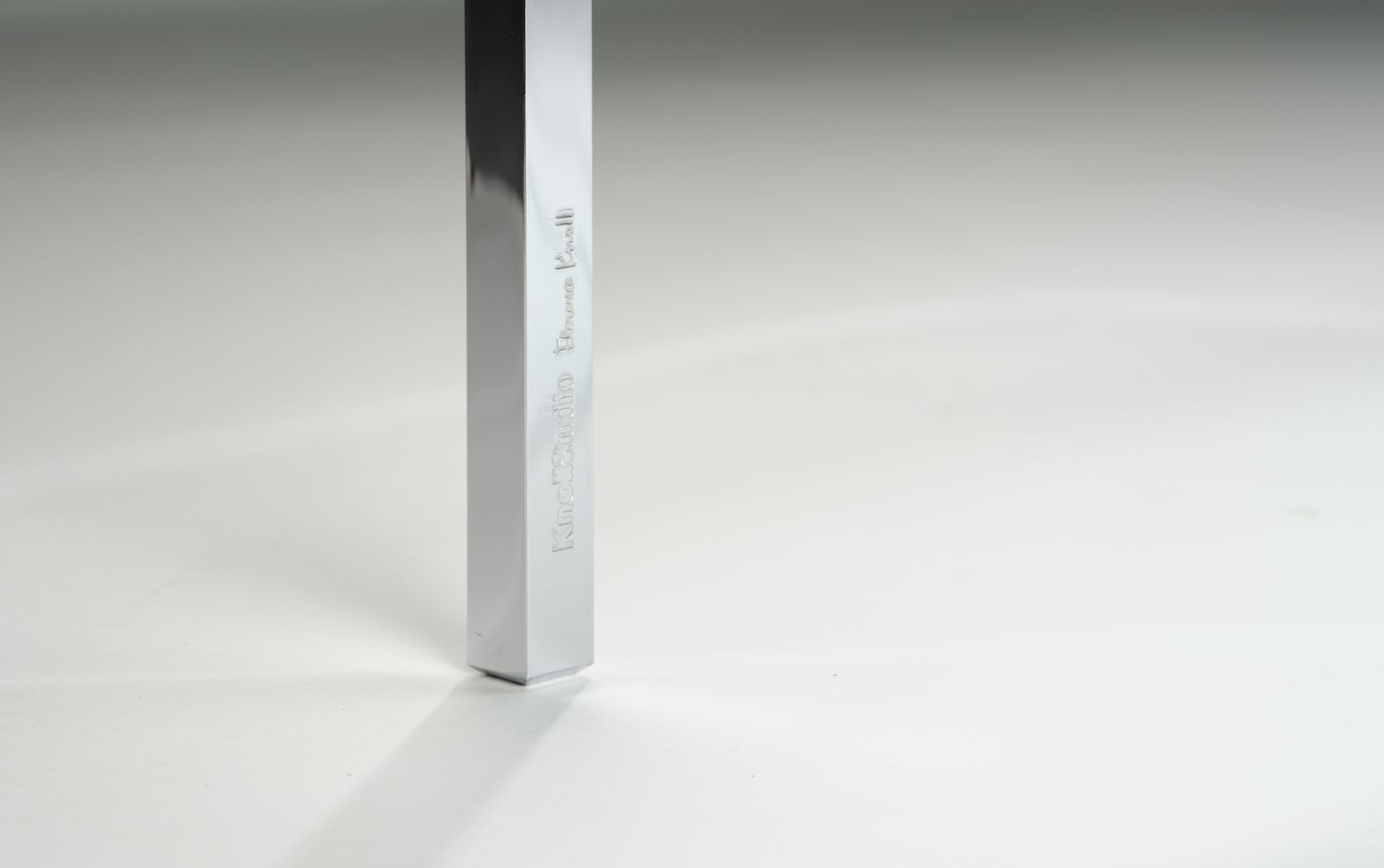 Iconic Florence Knoll For Knoll Studio Chromed Steel & Toughened Glass Coffee Table, Circa 2006. photo for sale