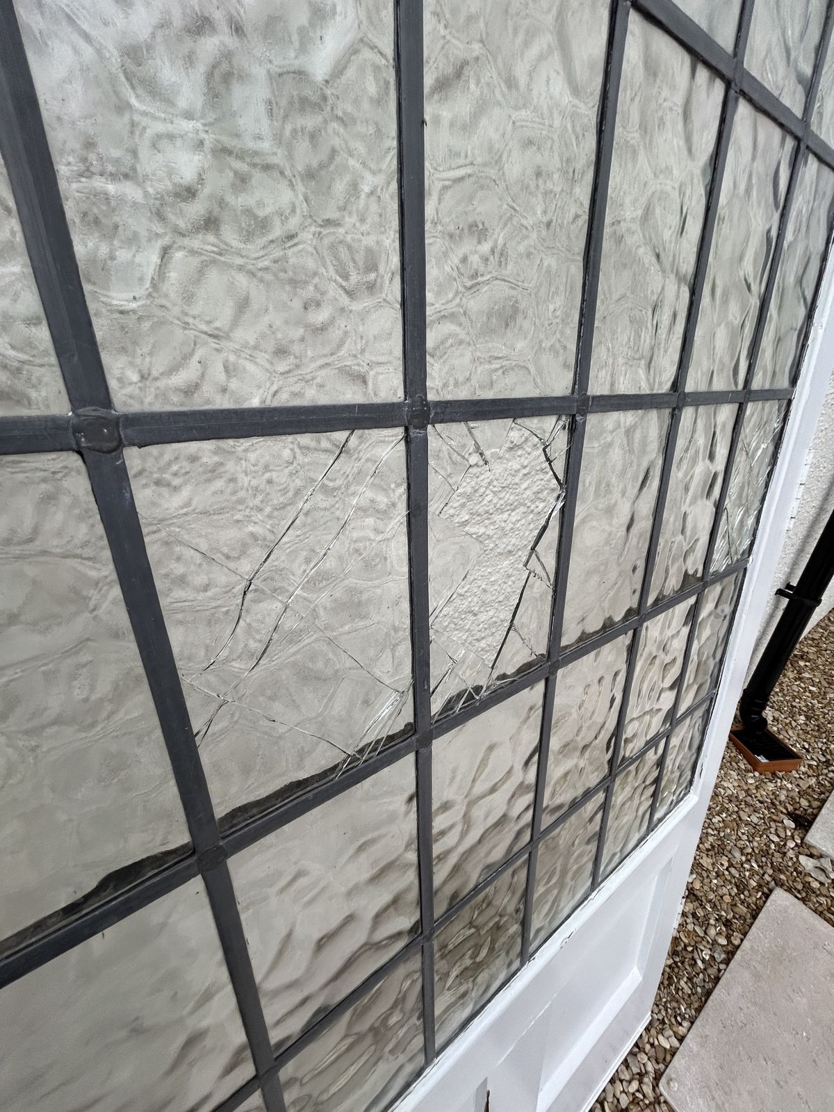 Original 1930s Door With Lead Glazing Bars. photo for sale