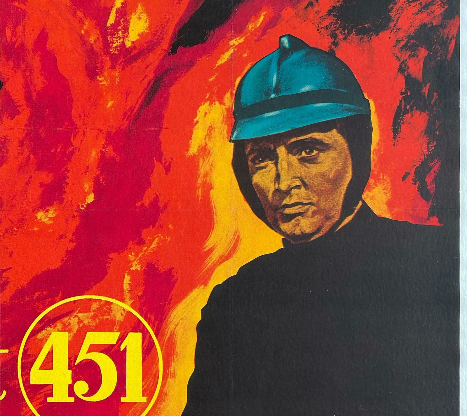 "Fahrenheit 451" 1967 French Grande Film Movie Poster, Guy Gerard Noel photo for sale