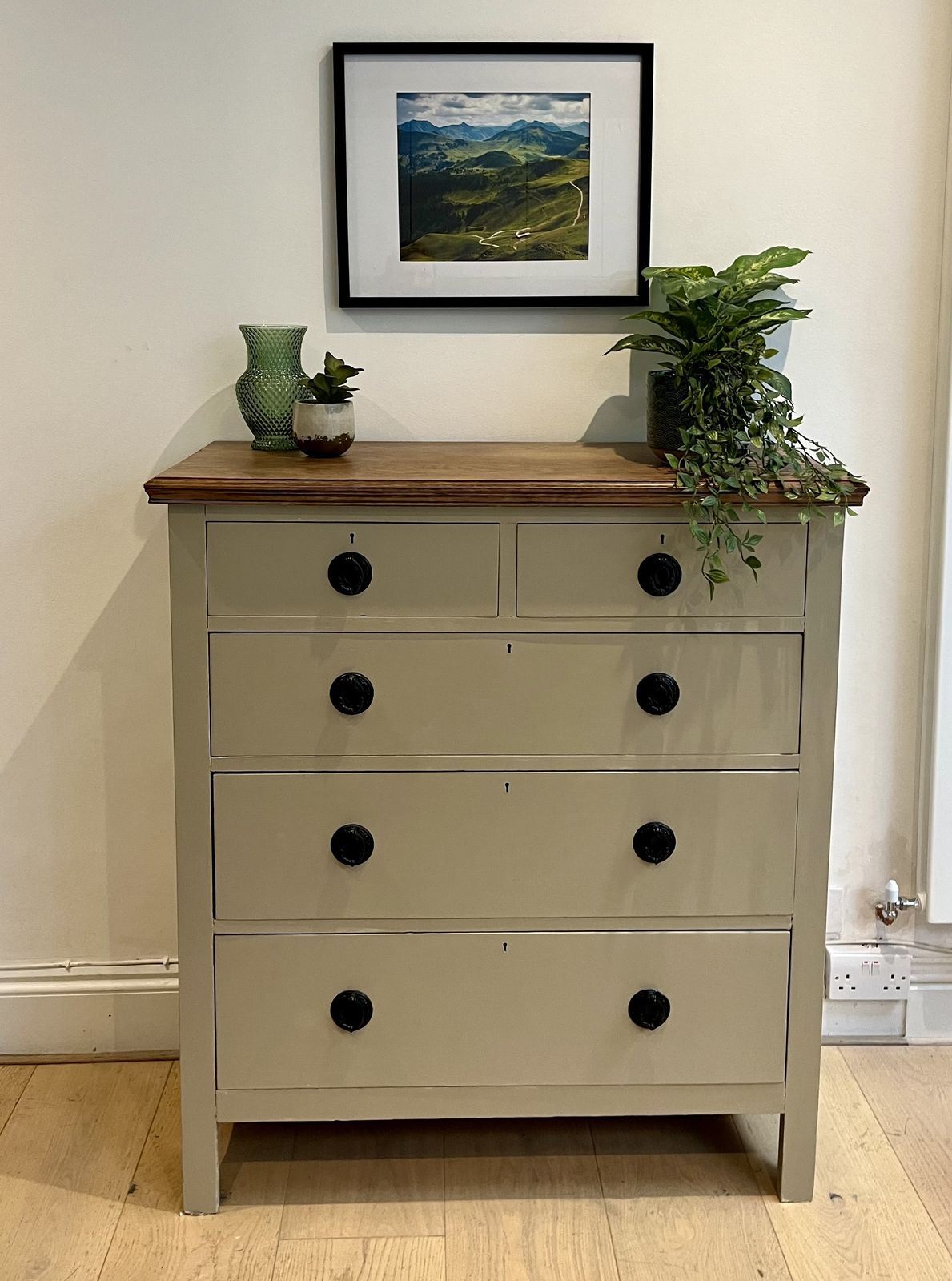 Vintage Painted Chest Of photo for sale