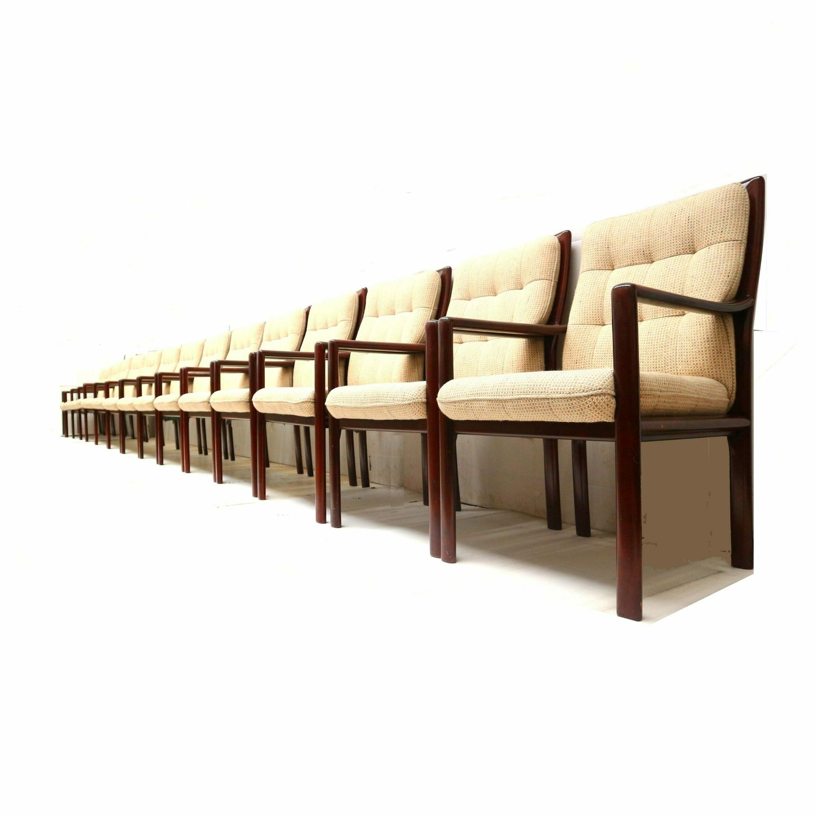 Unique Set Of 15 Vintage Armchairs From Lübke Made In The 1970s