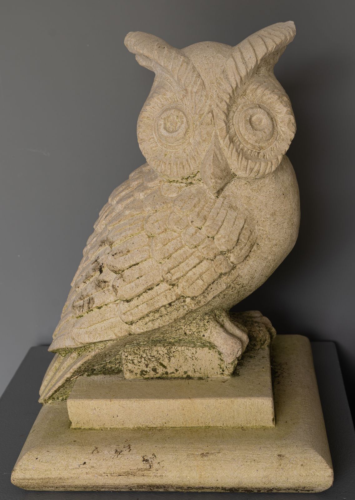 Pair Of Portland Stone Garden Owl Statues photo buy