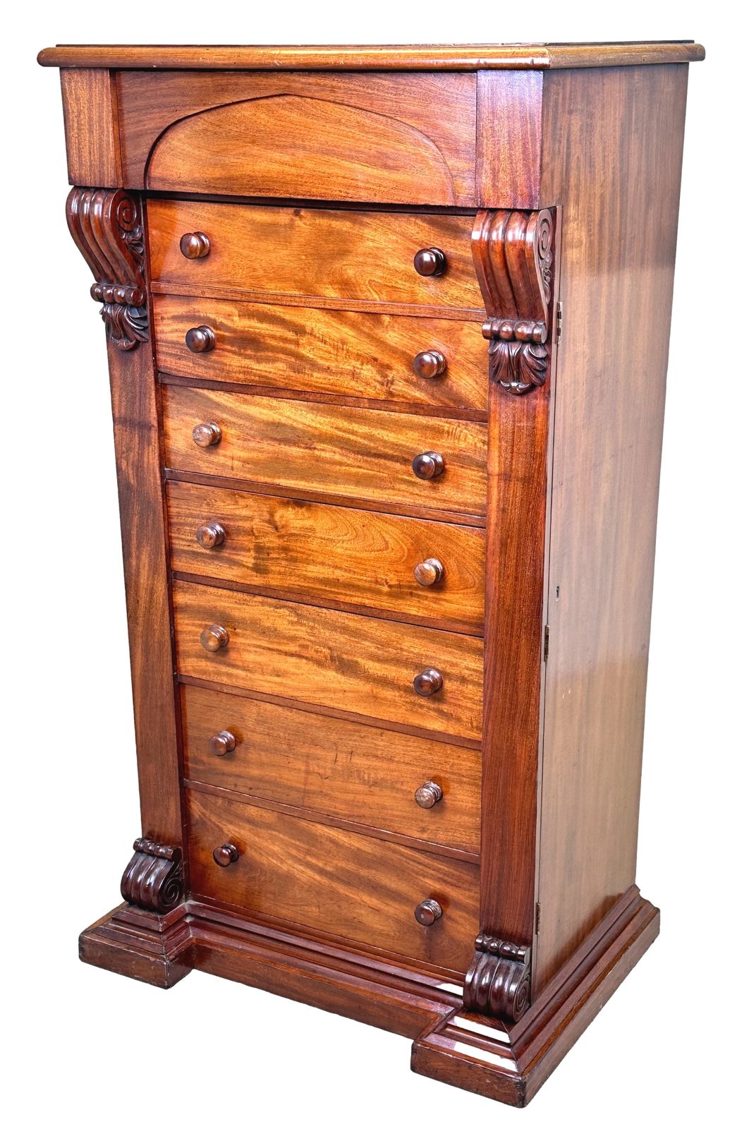 19th Century Mahogany Wellington Chest (England, Circa 1840)
