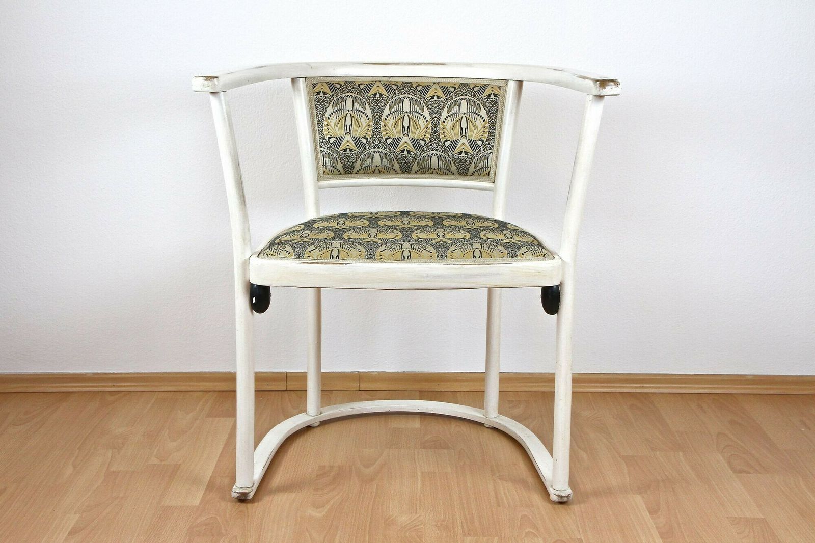 White Art Nouveau Armchair By Marcel Kammerer, Early 20th Century, At Ca. 1908 photo for sale