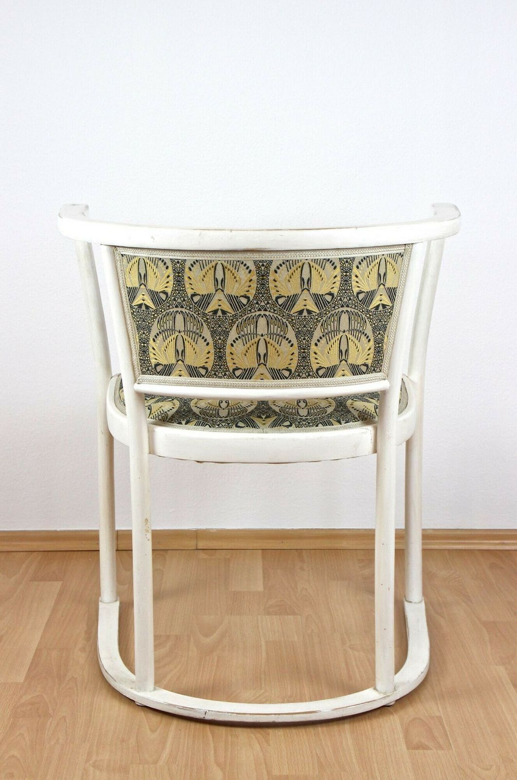White Art Nouveau Armchair By Marcel Kammerer, Early 20th Century, At Ca. 1908 photo vintage